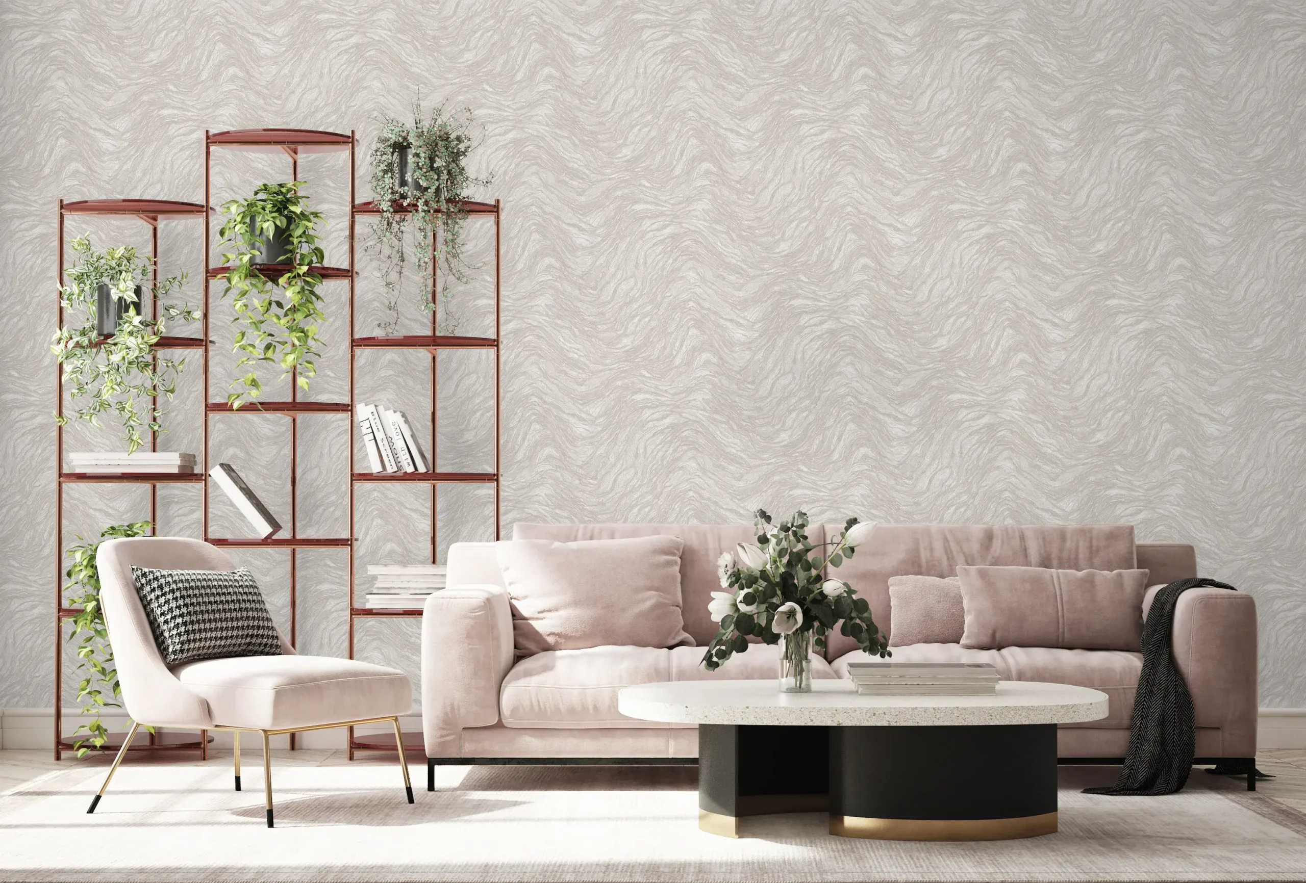 Beige Embossed Wallpaper – Understated Shimmer (24104-1)